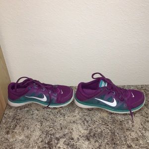 purple teal nike shoes